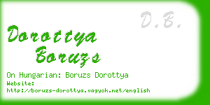 dorottya boruzs business card